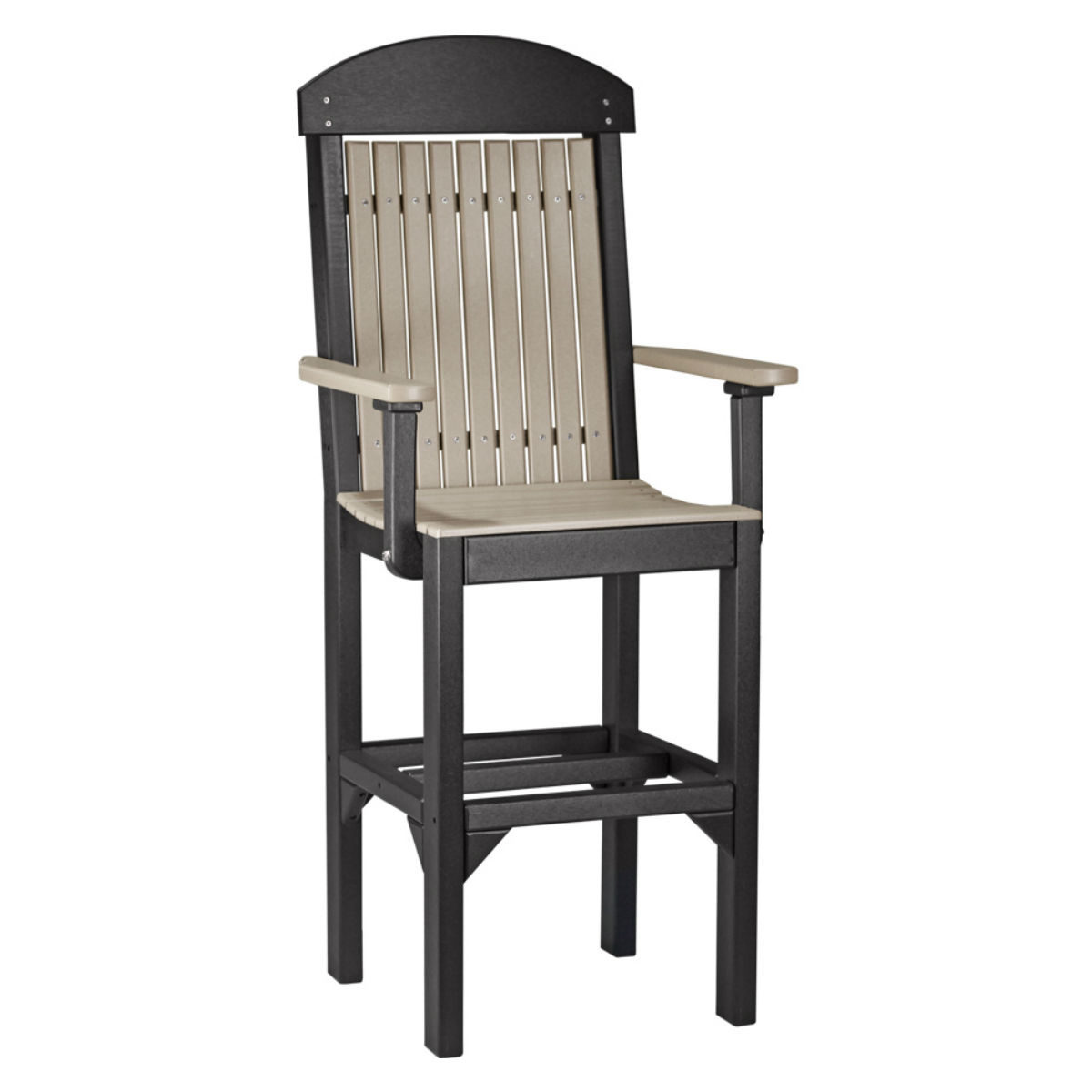 Classic Captain Bar Chair - Weatherwood & Black