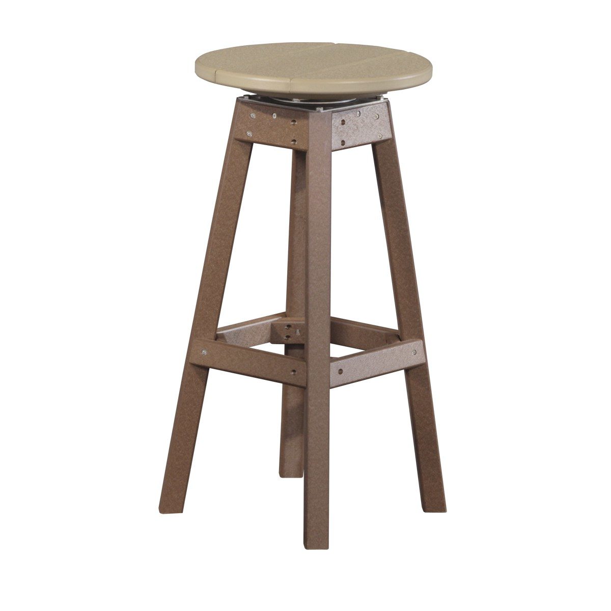 Outdoor Bar Stool - Weatherwood & Brown