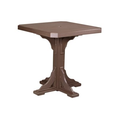 Square Bar Table (Bar Height Shown) - Chestnut Brown