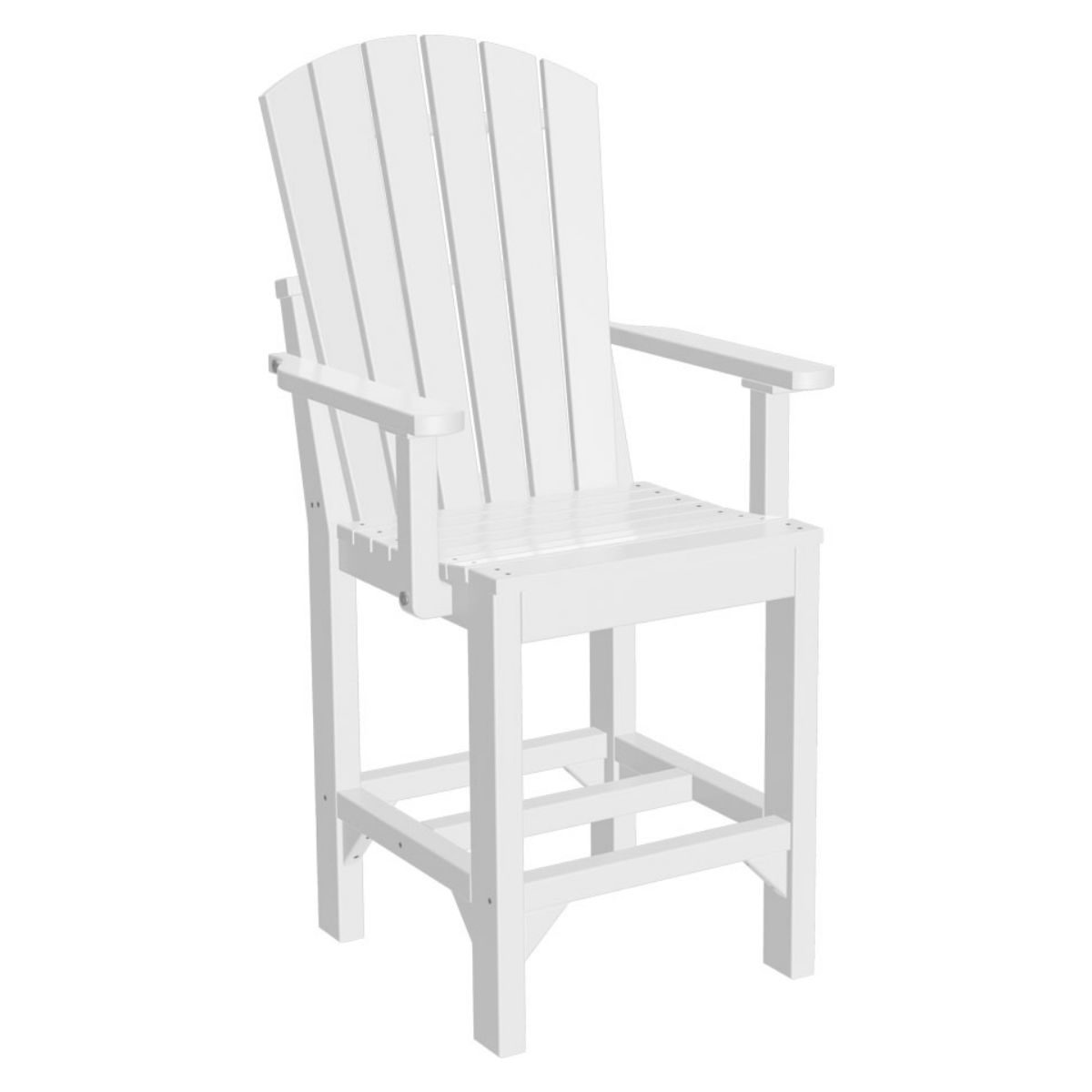 Adirondack Captain Counter Chair - White